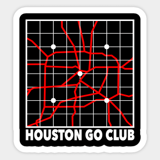 Houston Go Club (White Lines) Sticker